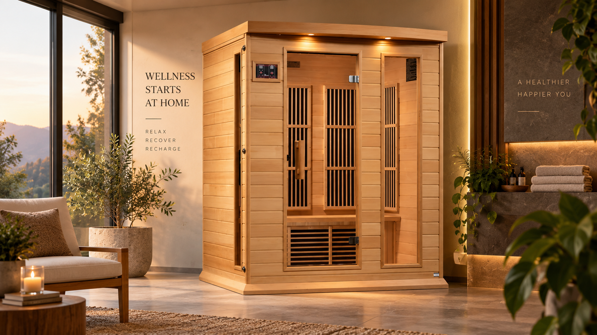 Maxxus Near Zero EMF FAR Infrared Sauna with Canadian Hemlock MX-K306-01-ZF