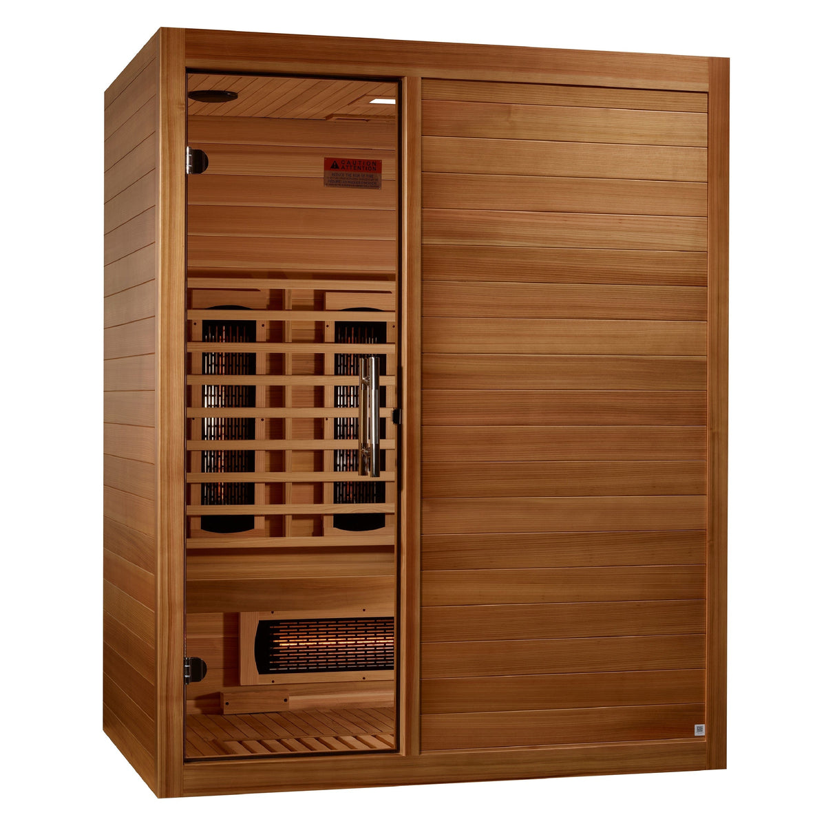 Maxxus 3-Person S-Line Full Spectrum Infrared Sauna in Pacific Cedar MX-S306-01-FS-PC