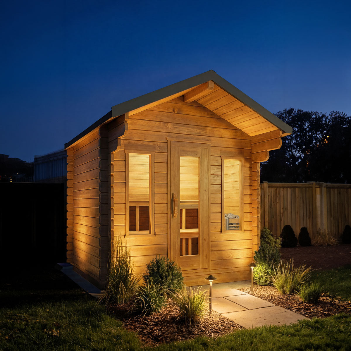 Dundalk CT Palmer 6-Person Outdoor Cabin Sauna – CTC68N