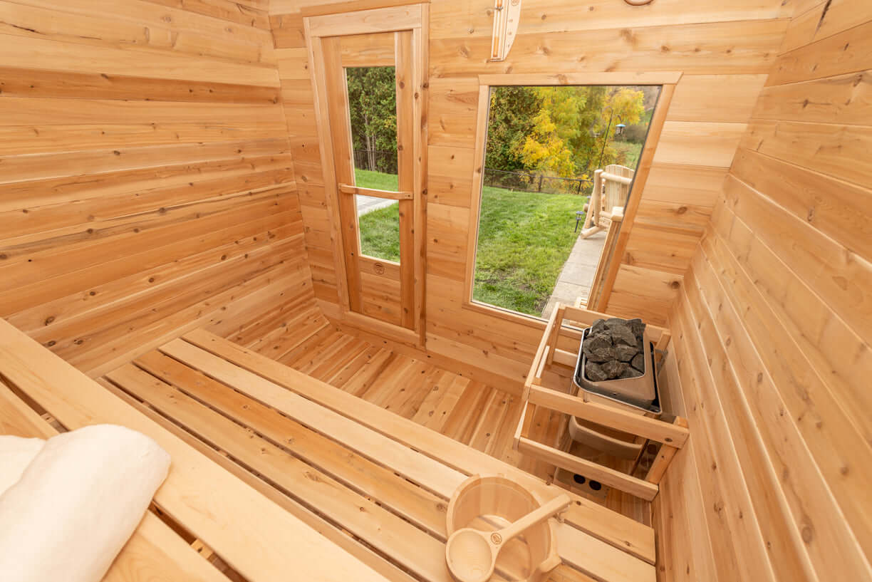 Dundalk CT Luna 4 Person Barrel Sauna - Infinity Saunas