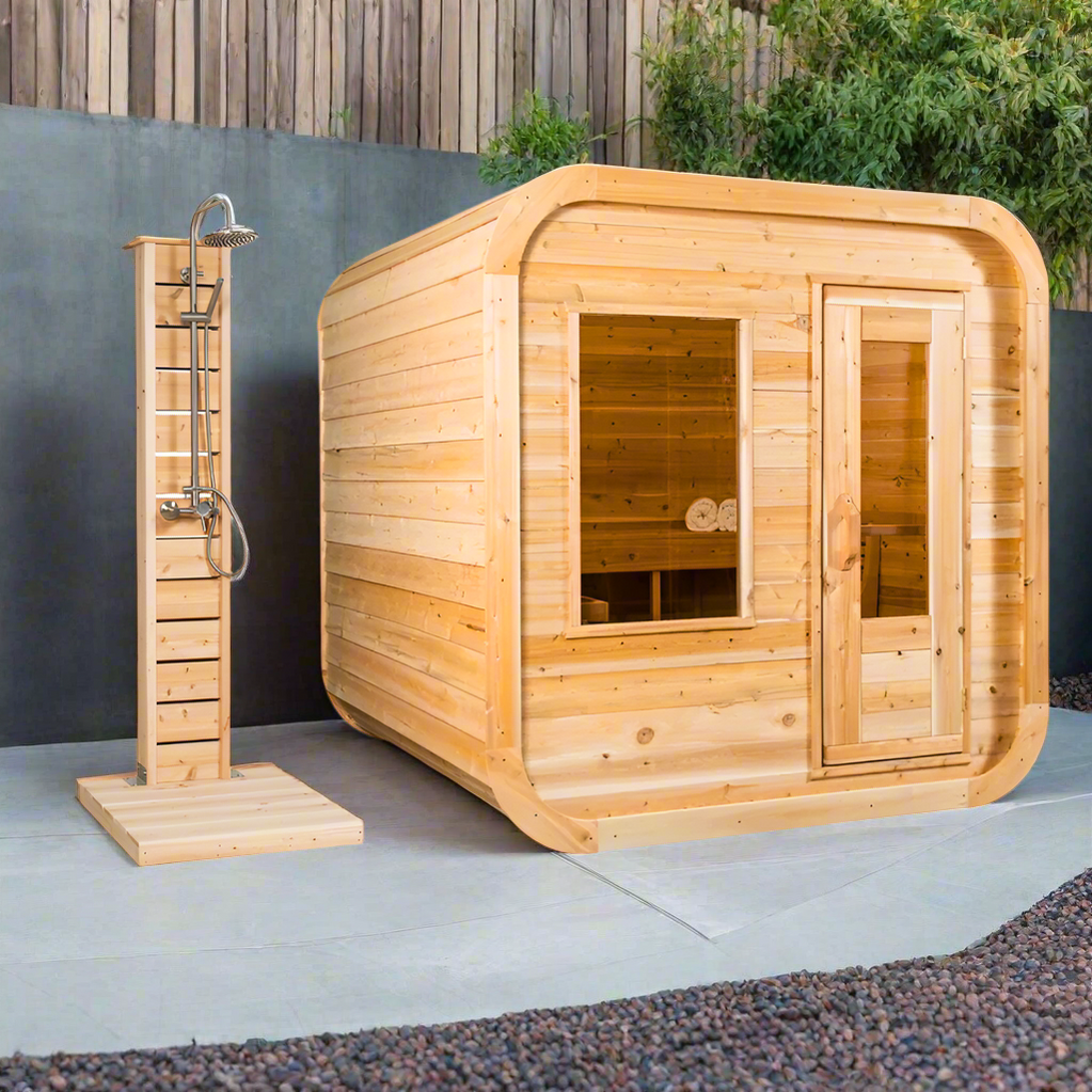 Dundalk CT Luna 4 Person Barrel Sauna - Infinity Saunas