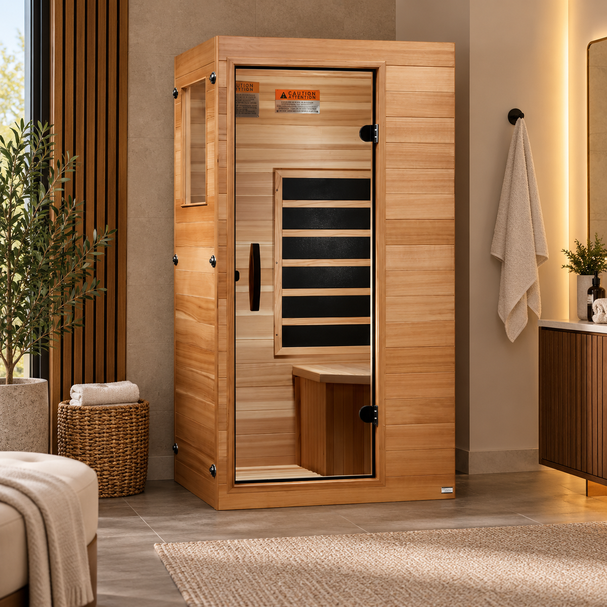 Dynamic Sicily 1-Person (Compact) Ultra Low EMF FAR Infrared Sauna Elite