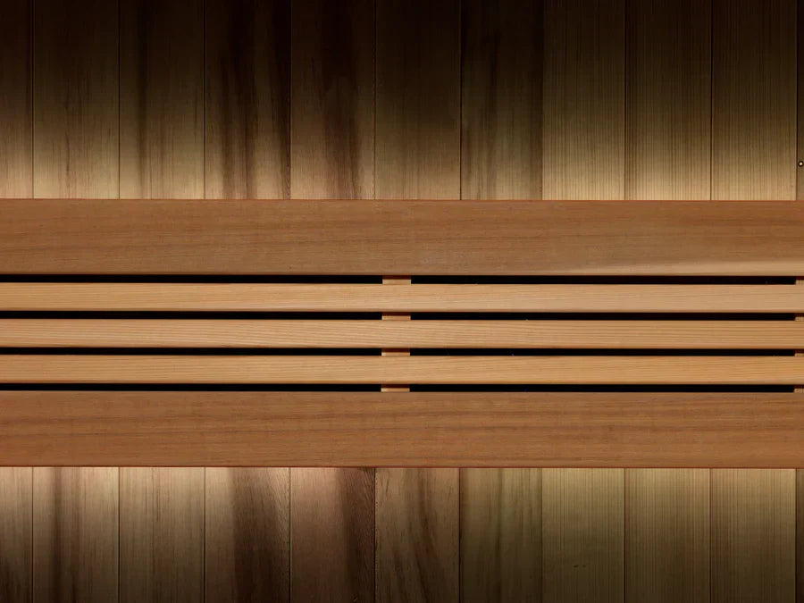 Golden Designs Osla Edition 6 Person Sauna featuring traditional heating design, luxury cedar build, and modern home wellness comfort.