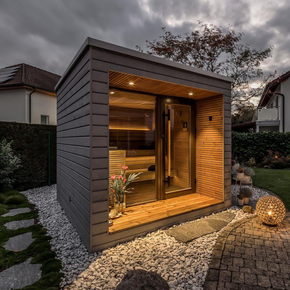 Auroom Arti modular cabin sauna for garden or terrace