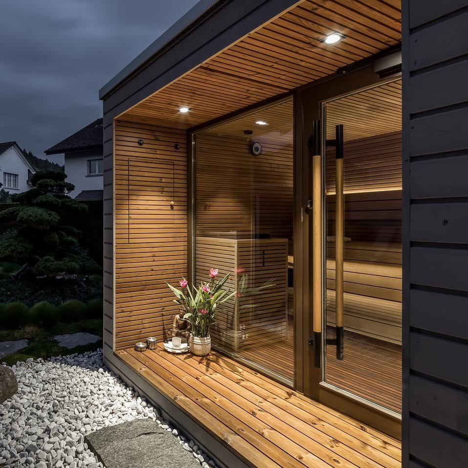 Auroom Arti Compact Luxury Sauna Cabin for Outdoor Living