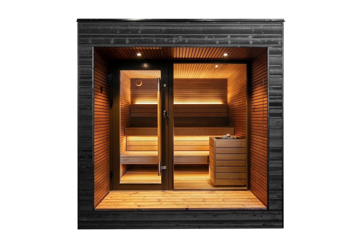 Auroom Arti high-end garden sauna cabin Scandinavian style
