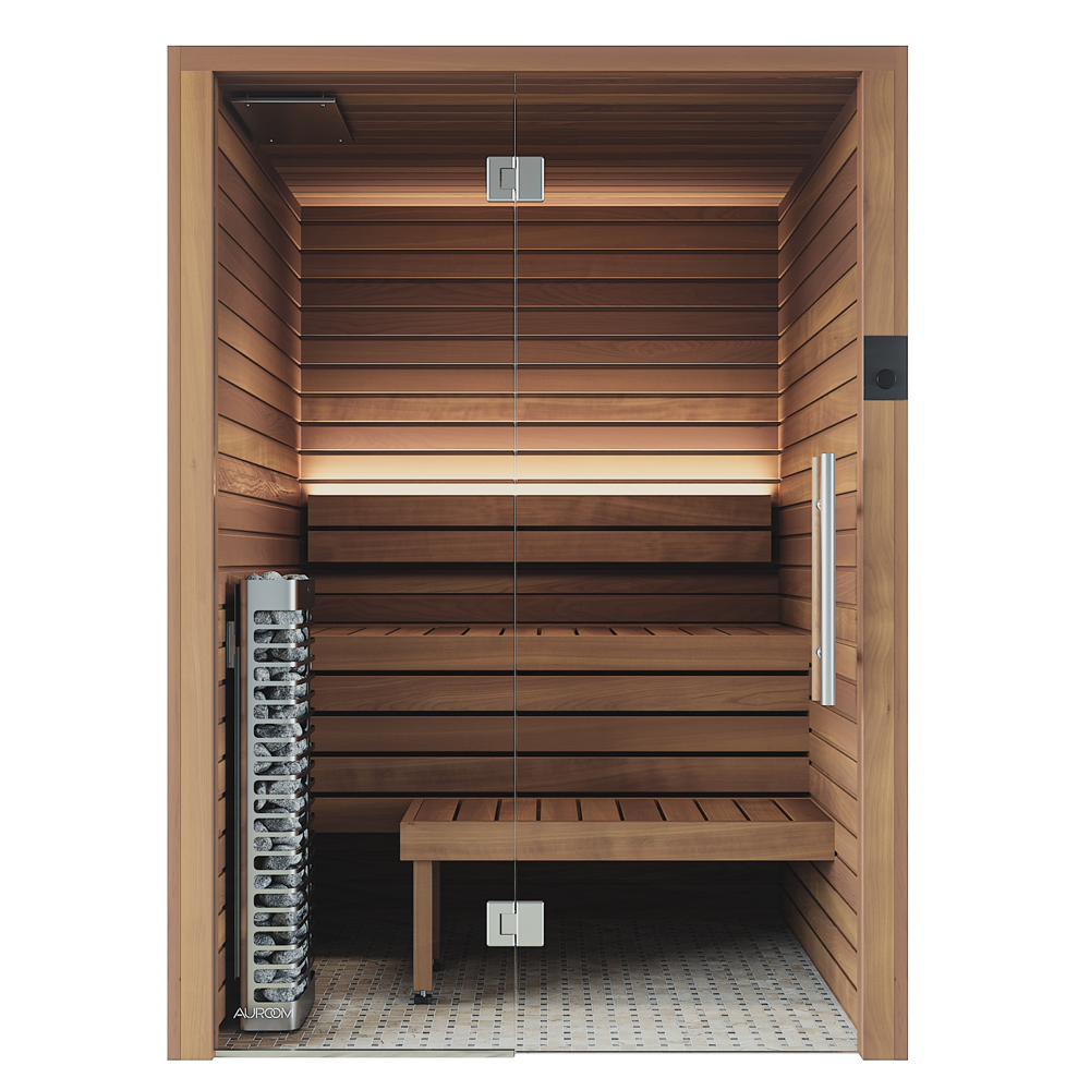Aurooom 4 Person Glass Cabin Sauna Kit – Thermo-Aspen Indoor DIY Sauna