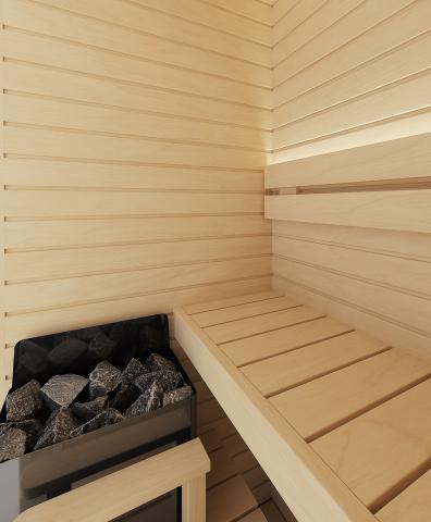 Auroom Cala Glass Mini 1 Person Compact Sauna Kit