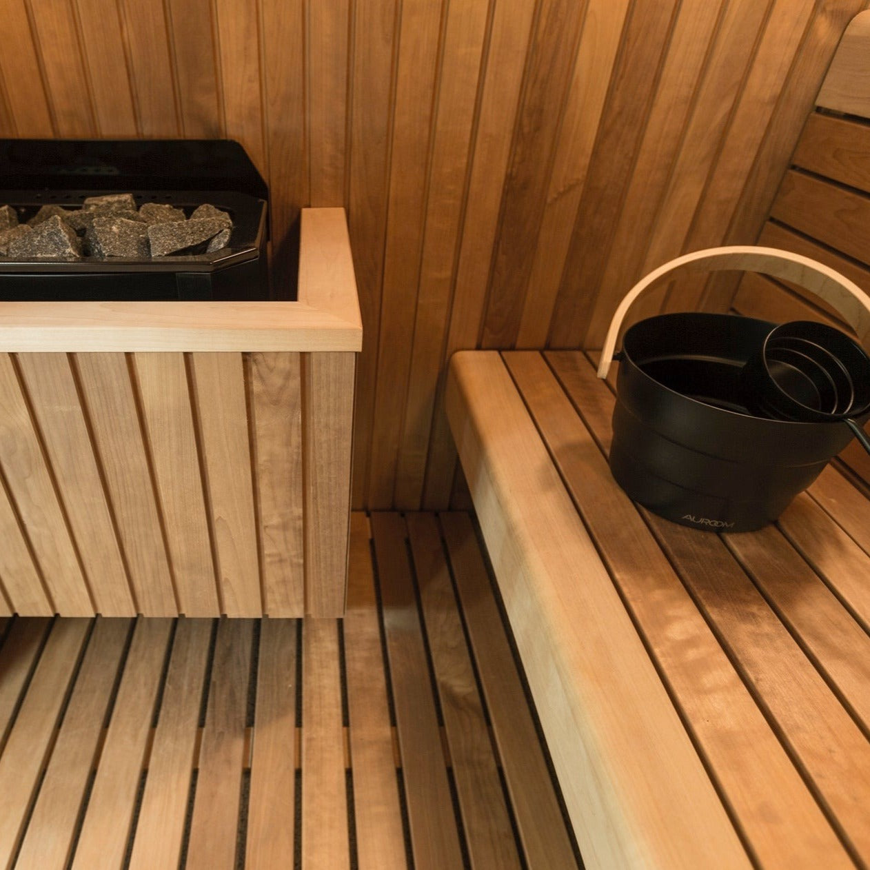 Auroom Familia Wooden Indoor Sauna with Contemporary Design