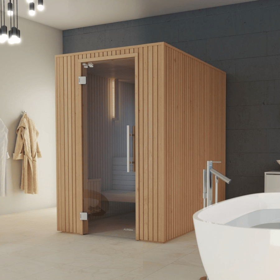 Auroom Familia Premium Indoor Sauna Cabin with Glass Door