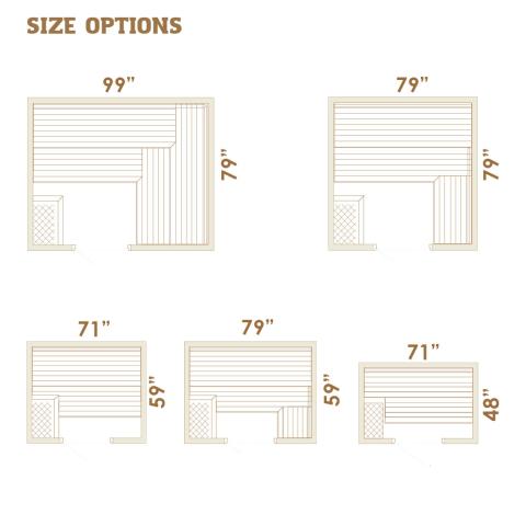 6 Person Auroom Familia Sauna Kit for Home Installation