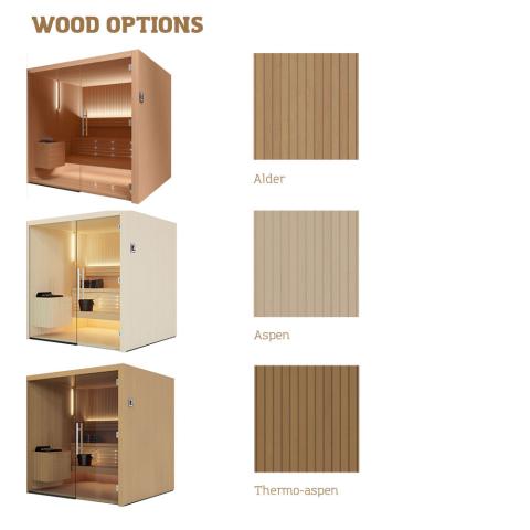 Auroom Libera Modern Indoor Sauna with LED Lighting