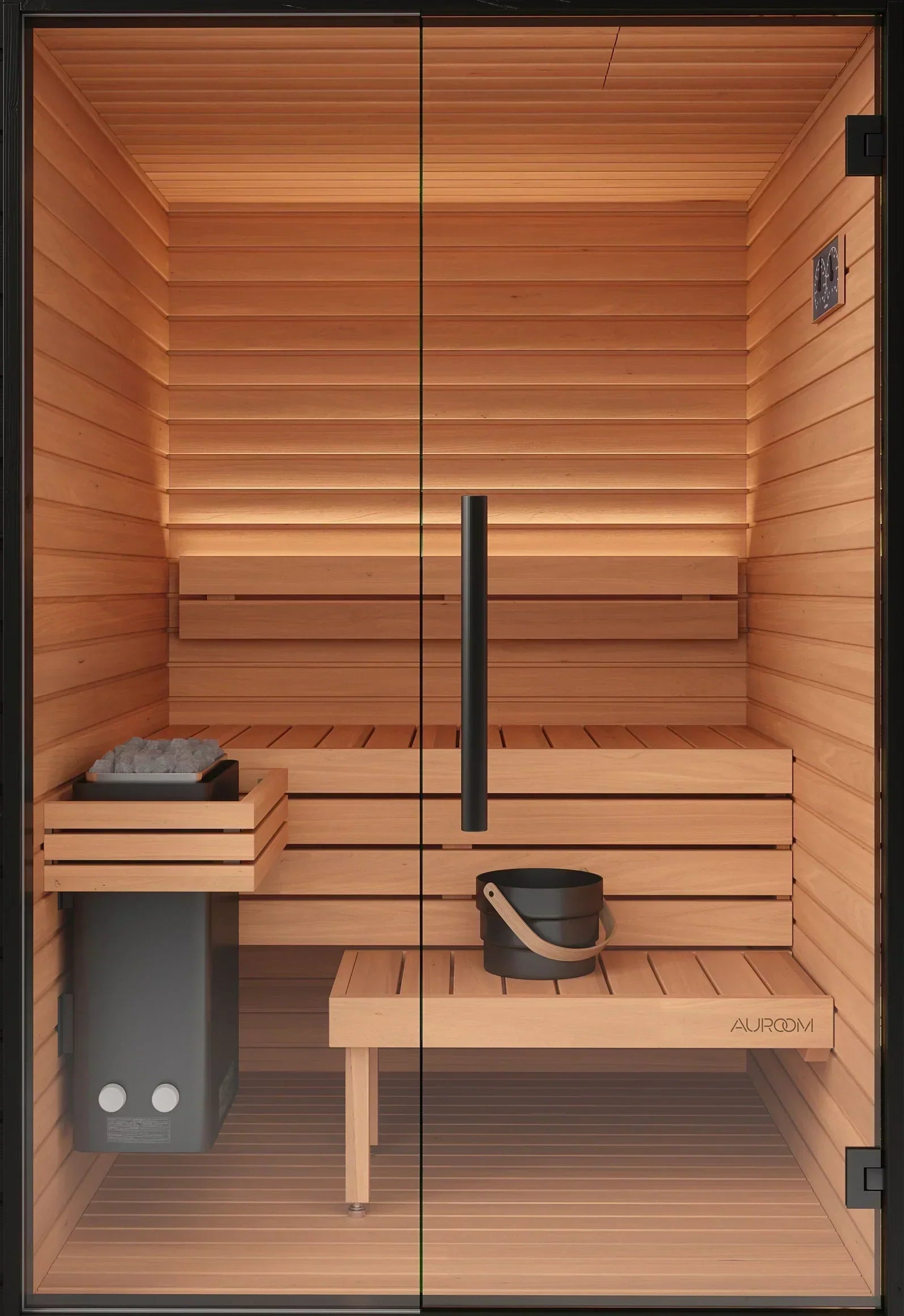 Premium Auroom Mira Backyard Sauna with Thermo-Aspen Interior