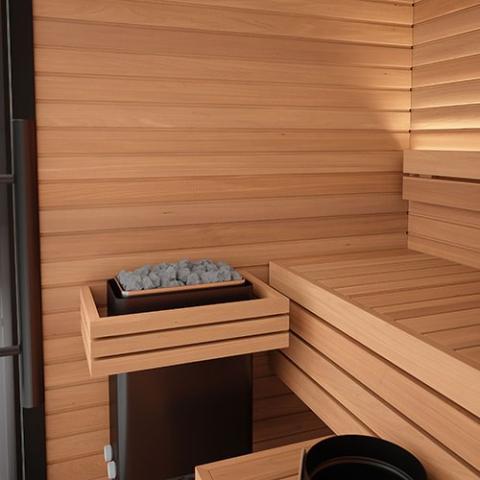 Auroom Mira S 1-2 Person Luxury Outdoor Sauna in Spruce Wood