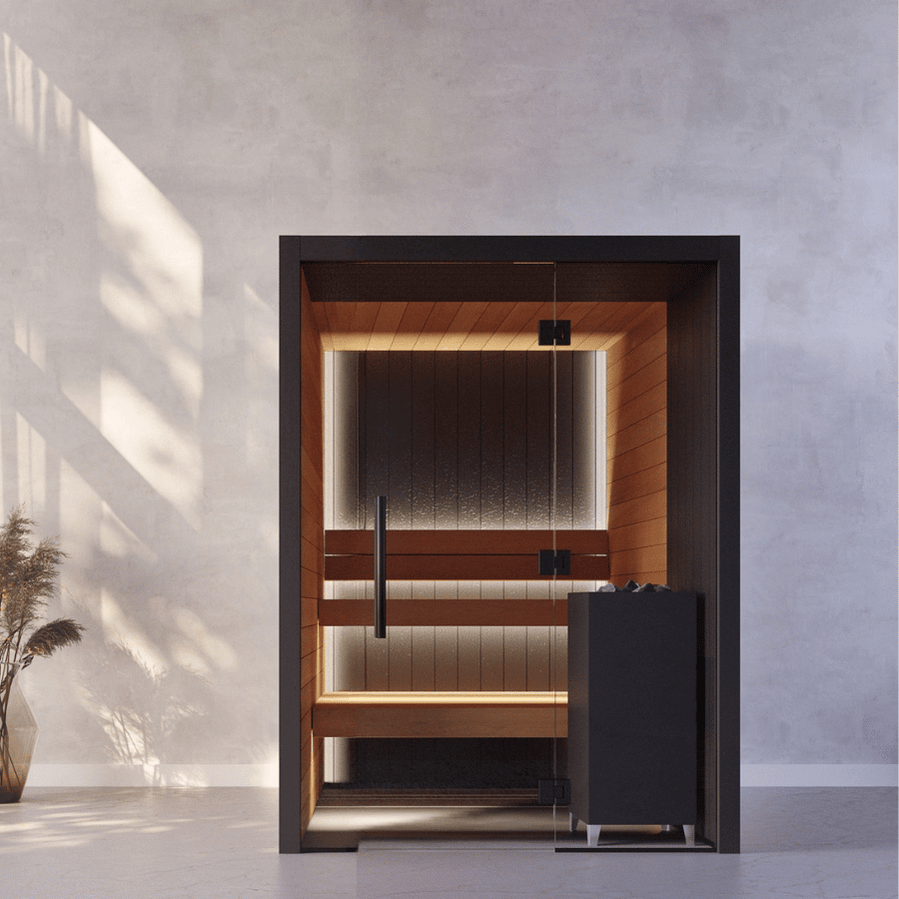 Auroom Vulcana 5-Person Indoor Sauna Kit with Glass Front Design