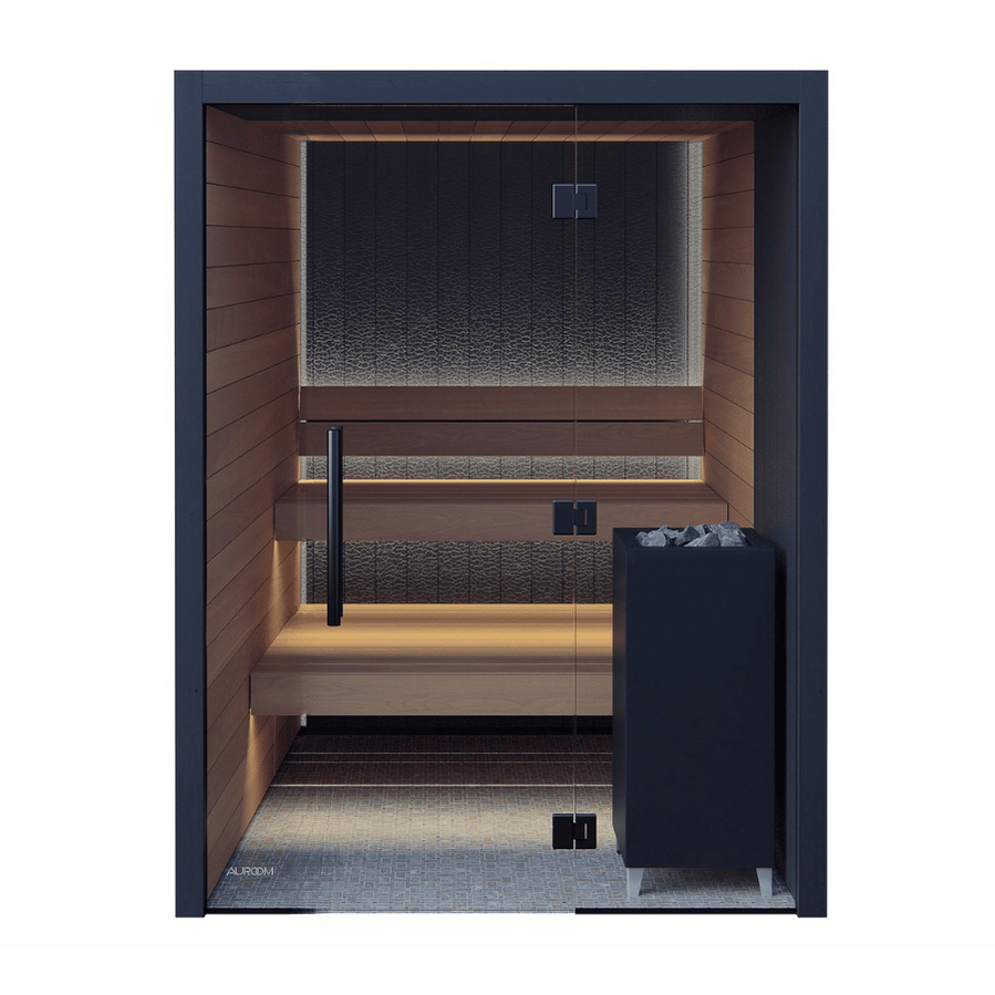 Auroom Vulcana Indoor Home Sauna Kit with Modern Wooden Finish