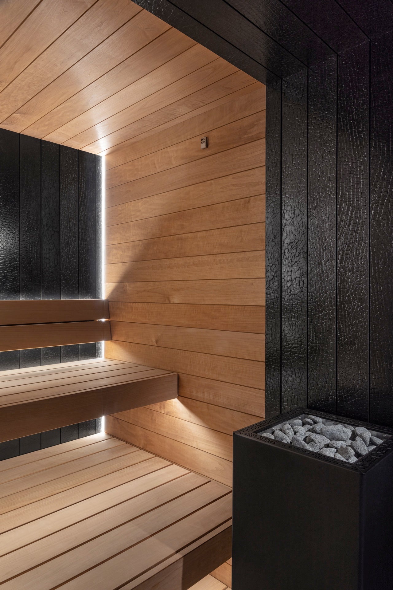 Auroom Vulcana Luxury Wooden Sauna Cabin for Indoor Wellness Spaces