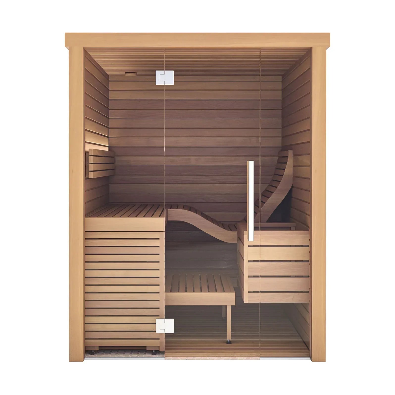 BAIA-GLASS-L Auroom Baia Modern Indoor Sauna – Luxury Home Wellness Sauna