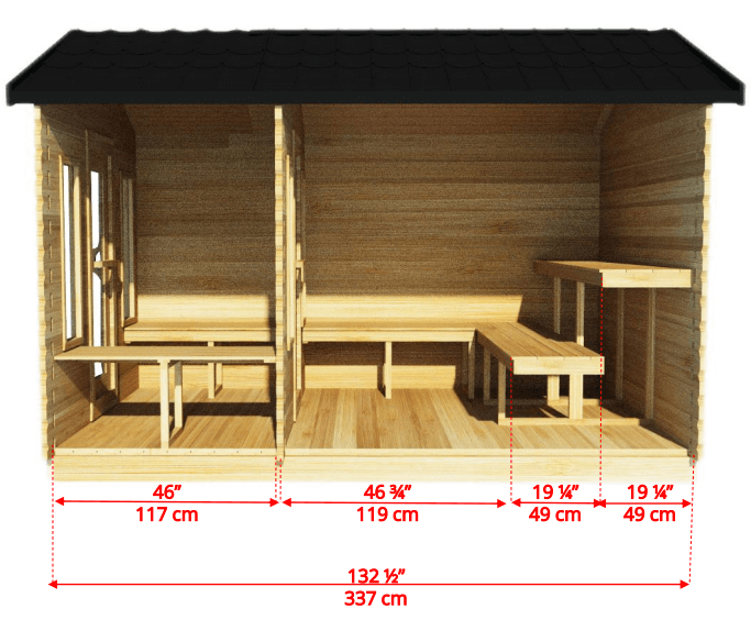 LeisureCraft Georgian Cabin Sauna Exterior Detail