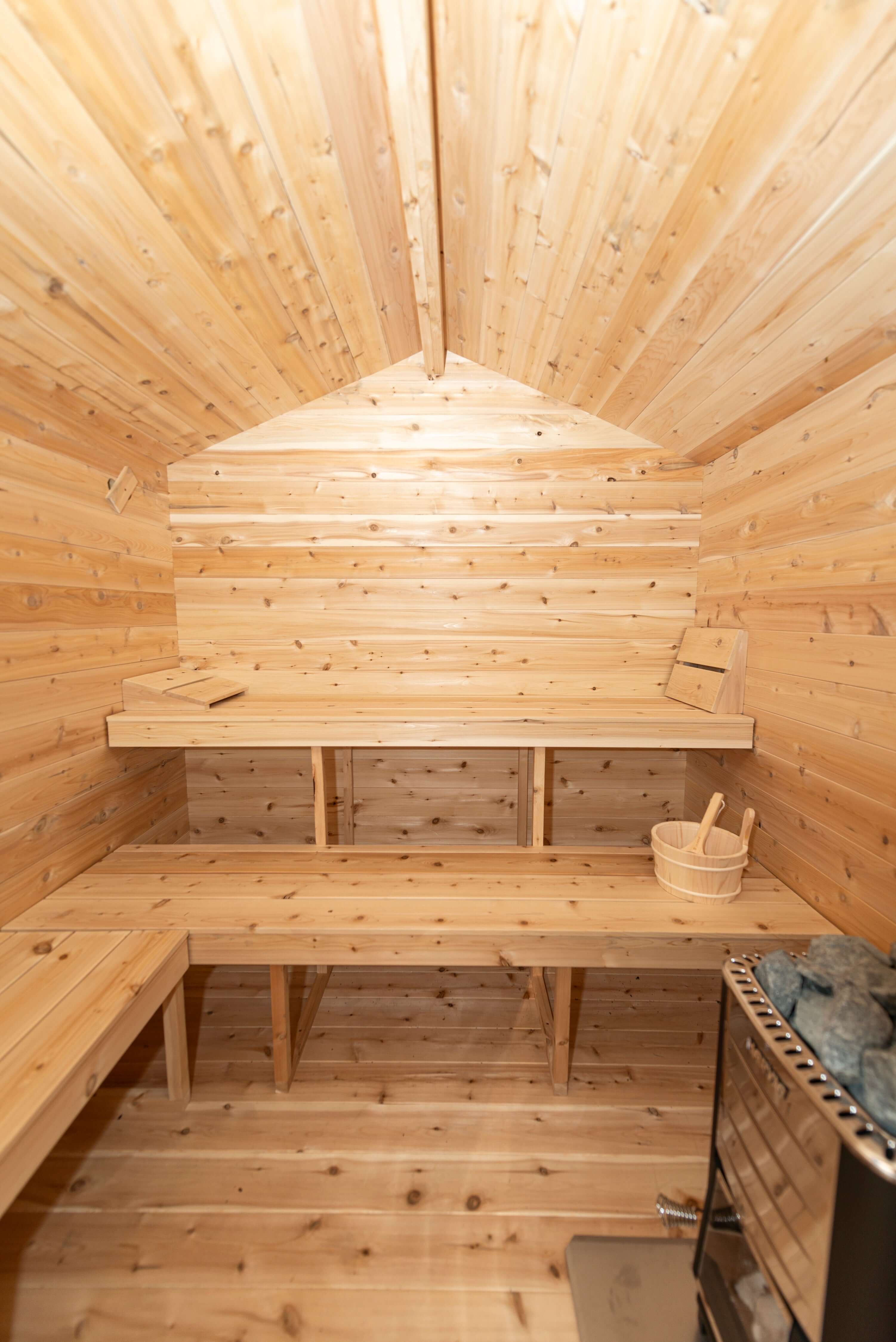 Cedar Georgian Sauna with Changing Room