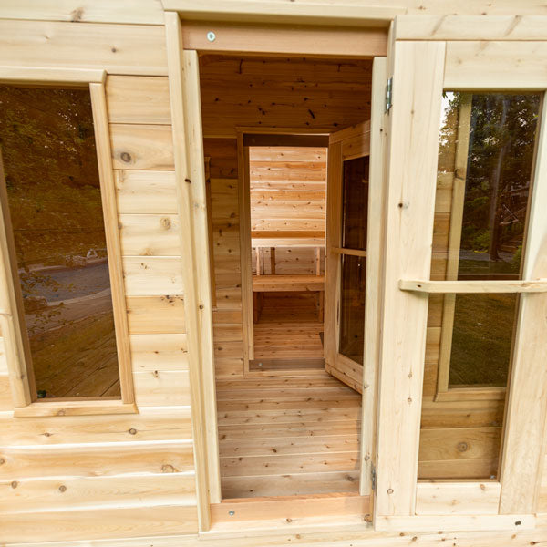 Canadian Timber Georgian Outdoor Sauna by LeisureCraft