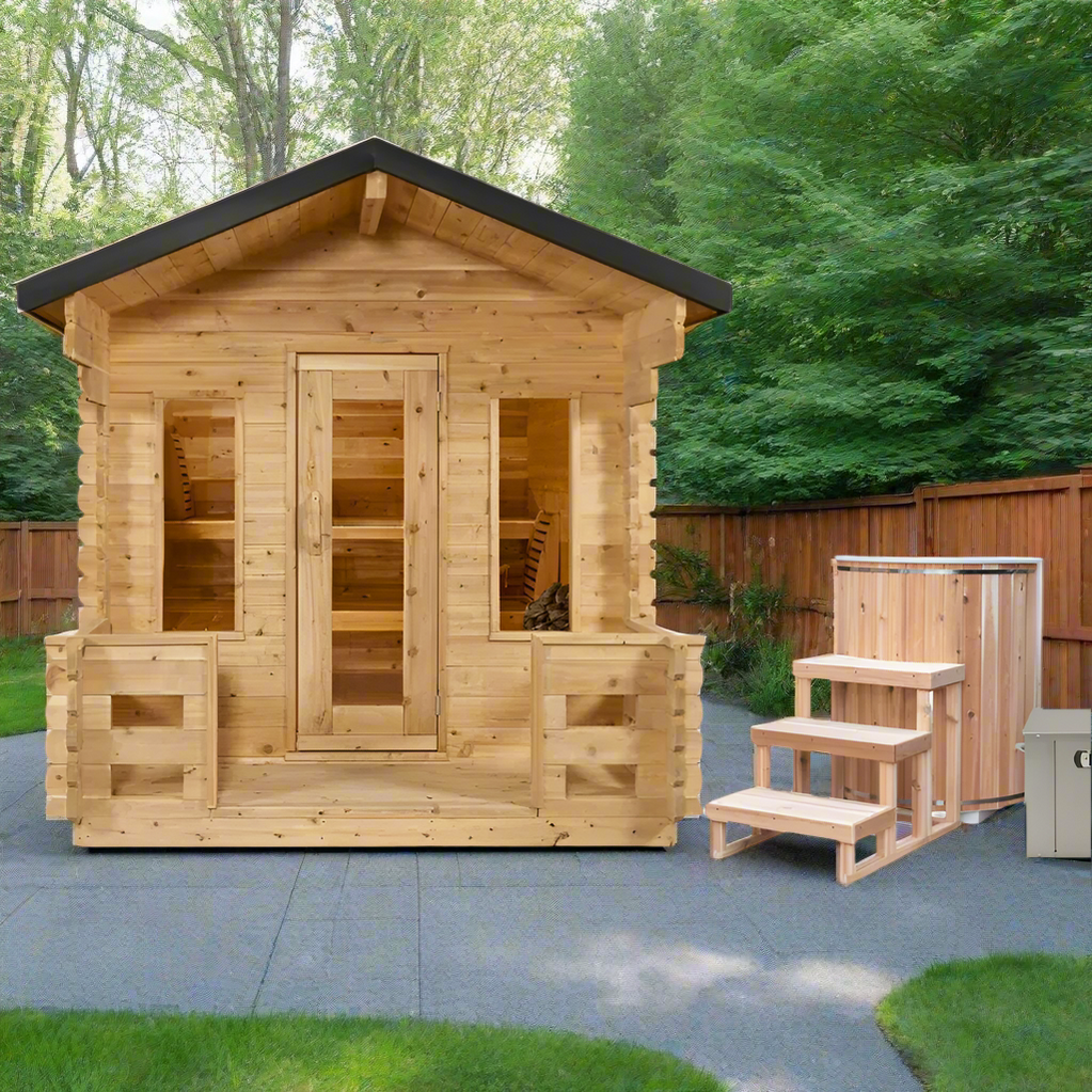 Dundalk Outdoor Sauna Crafted from White Cedar