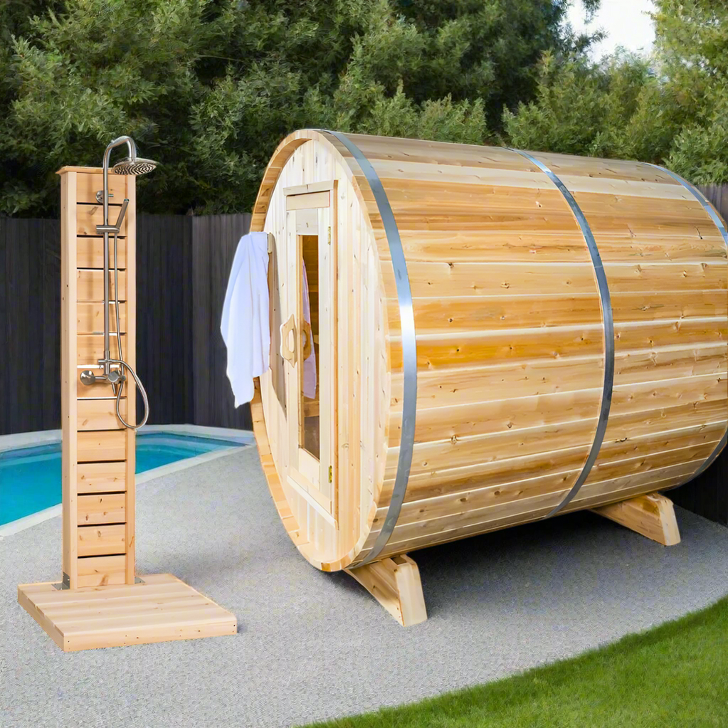 Backyard Cedar Sauna Retreat – Dundalk CT Harmony Collection