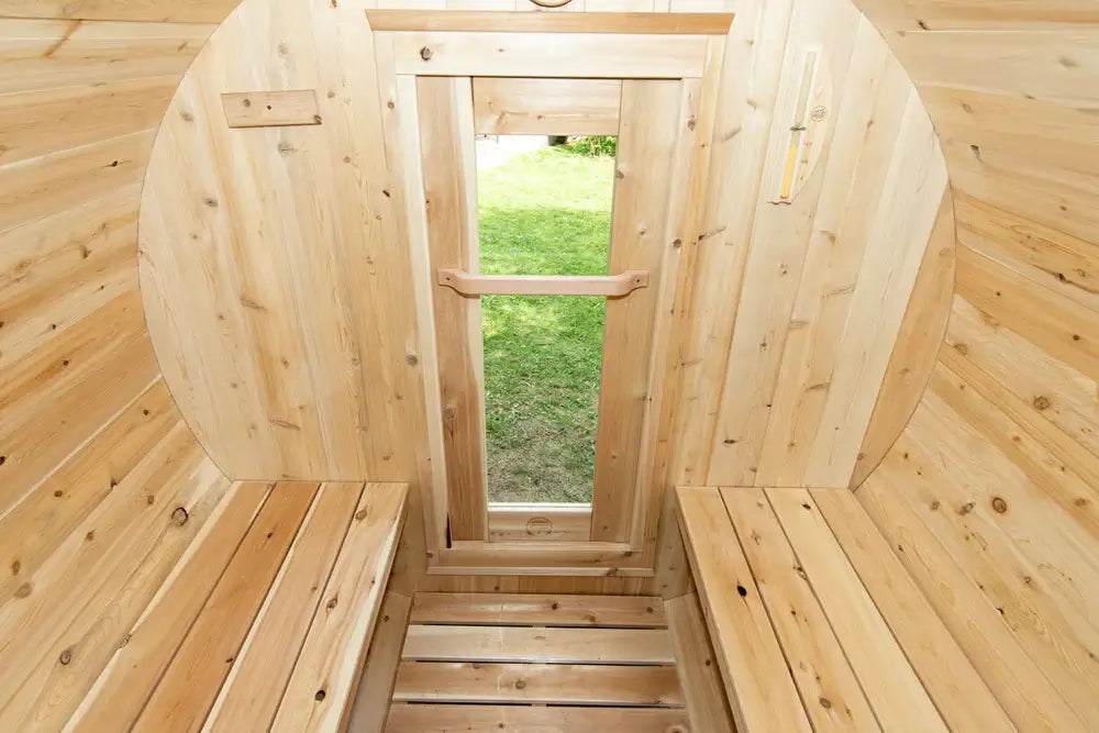 Eastern White Cedar CT Harmony Sauna Outdoor Installation