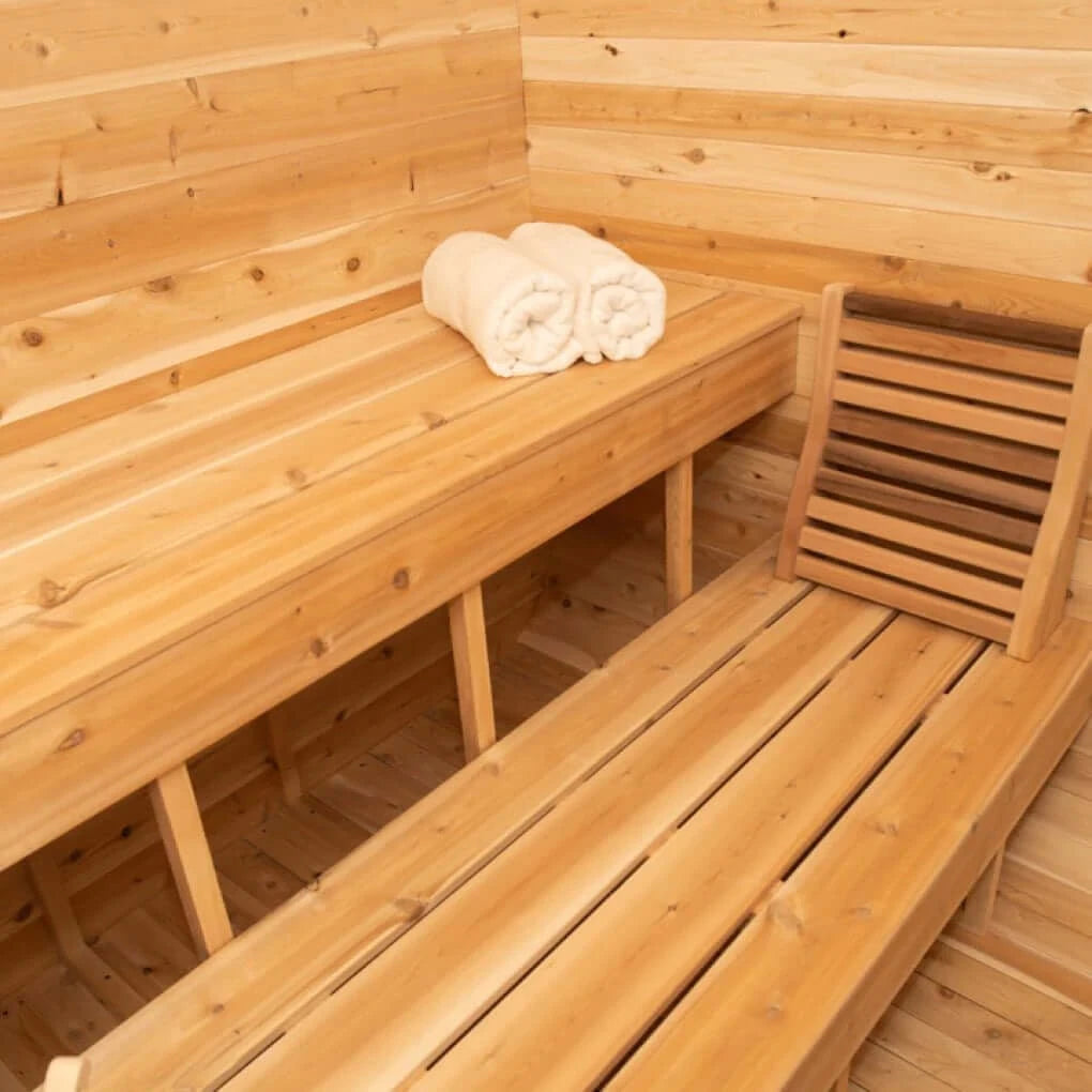 Eastern White Cedar Barrel Sauna – Dundalk CT Luna Model