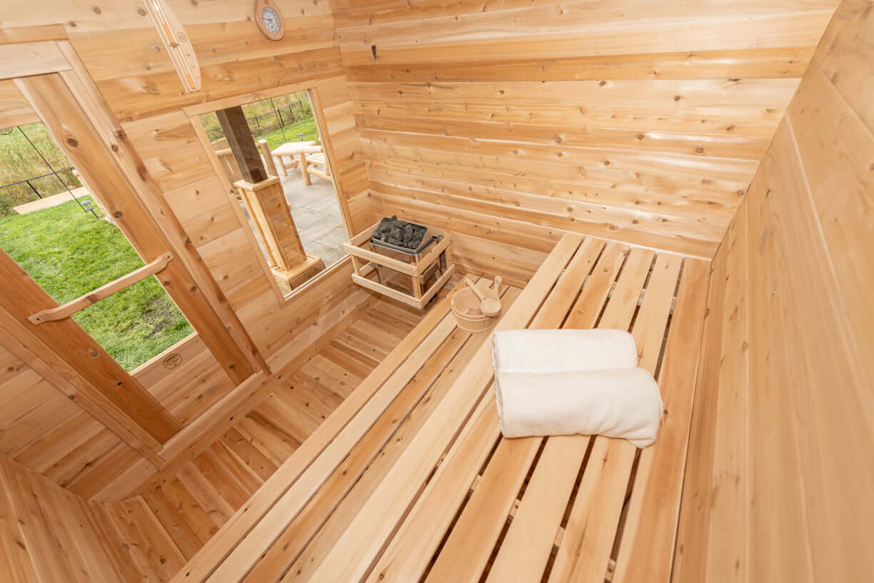Dundalk LeisureCraft Luna Sauna – Modern Rustic Backyard Spa
