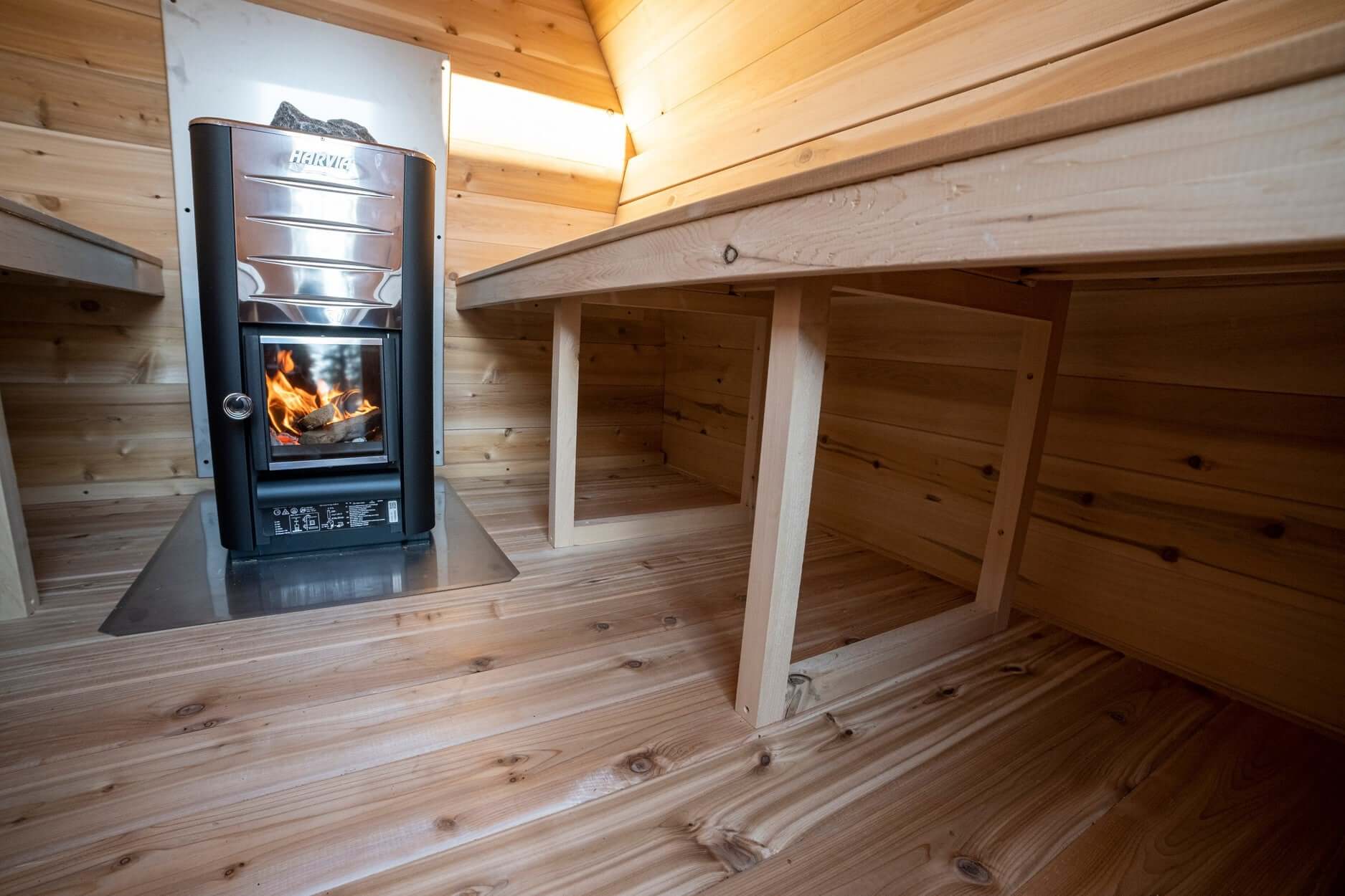 Dundalk Leisure Canadian Timber sauna pod for backyard wellness