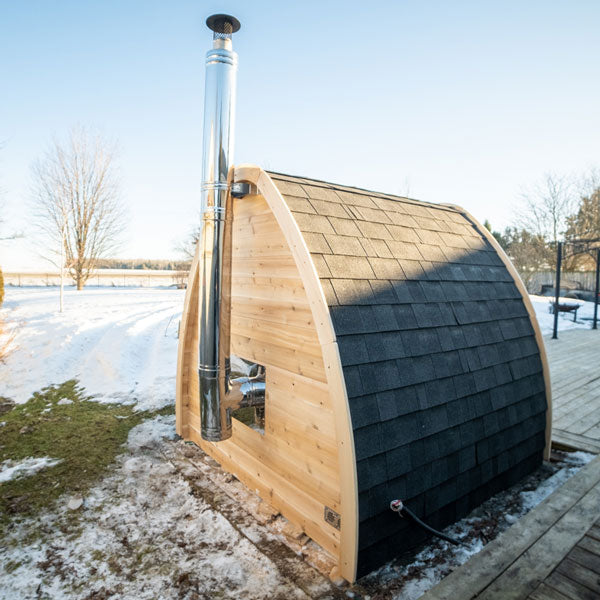 Dundalk Leisure MiniPOD Sauna CTC77MW 7x7 ft backyard sauna cabin