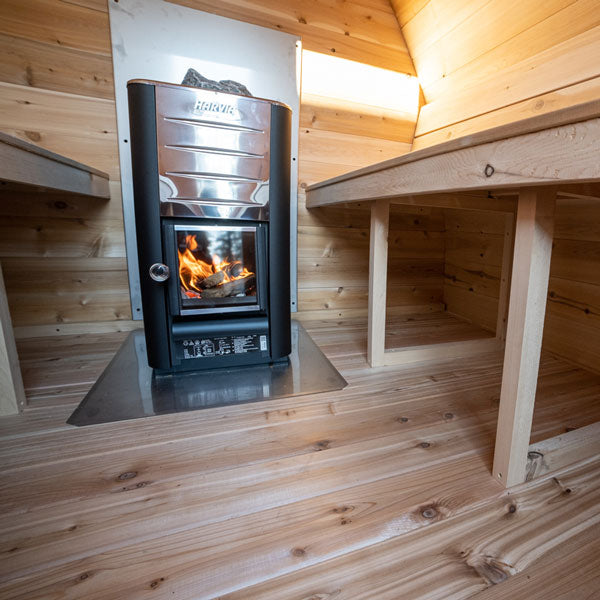 Canadian Timber MiniPOD cedar sauna for home outdoor spa relaxation