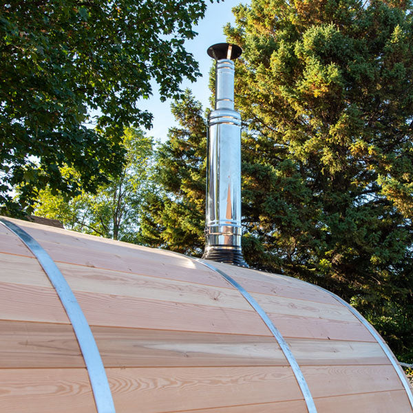 Dundalk CT Serenity MP 6 Person Barrel Sauna Canadian Timber