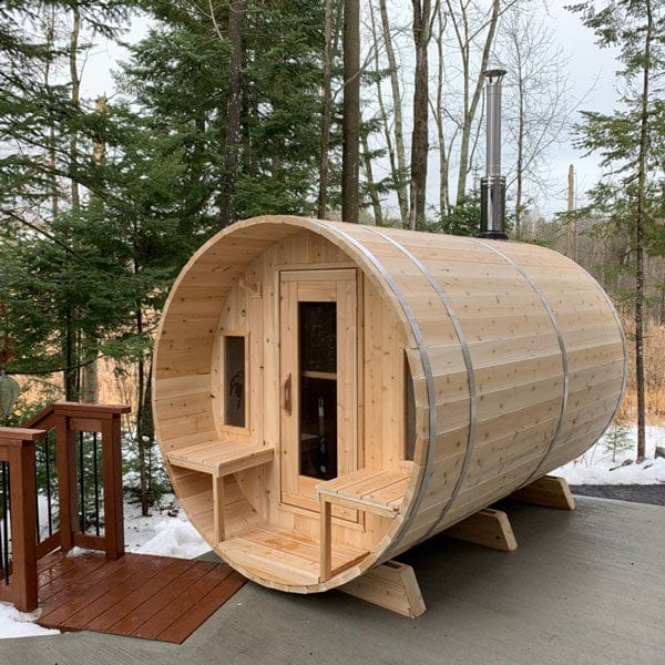 Dundalk LeisureCraft Tranquility Barrel Sauna CTC2345 Outdoor Model