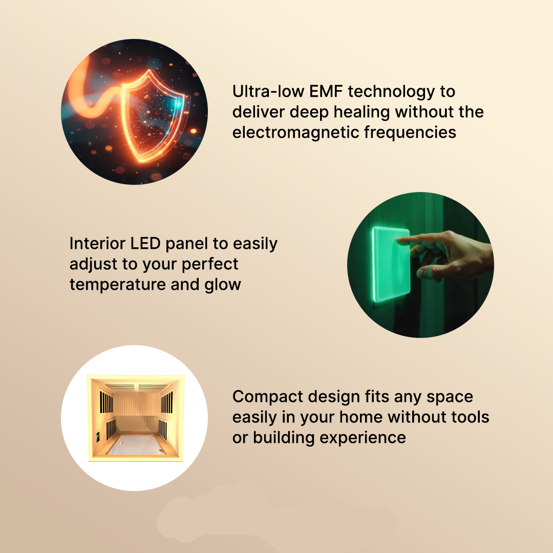 Dynamic Avila DYN-6103-01 1-2 person low EMF FAR infrared sauna with Canadian Hemlock wood, compact indoor design for home wellness and relaxation therapy
