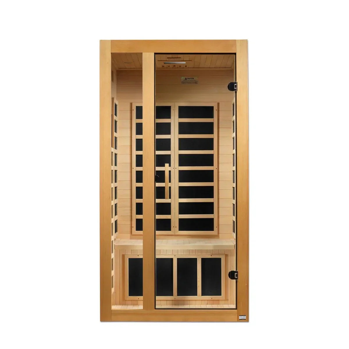 Dynamic Gracia low EMF FAR infrared sauna for small home spaces, featuring energy-efficient heating and modern spa design