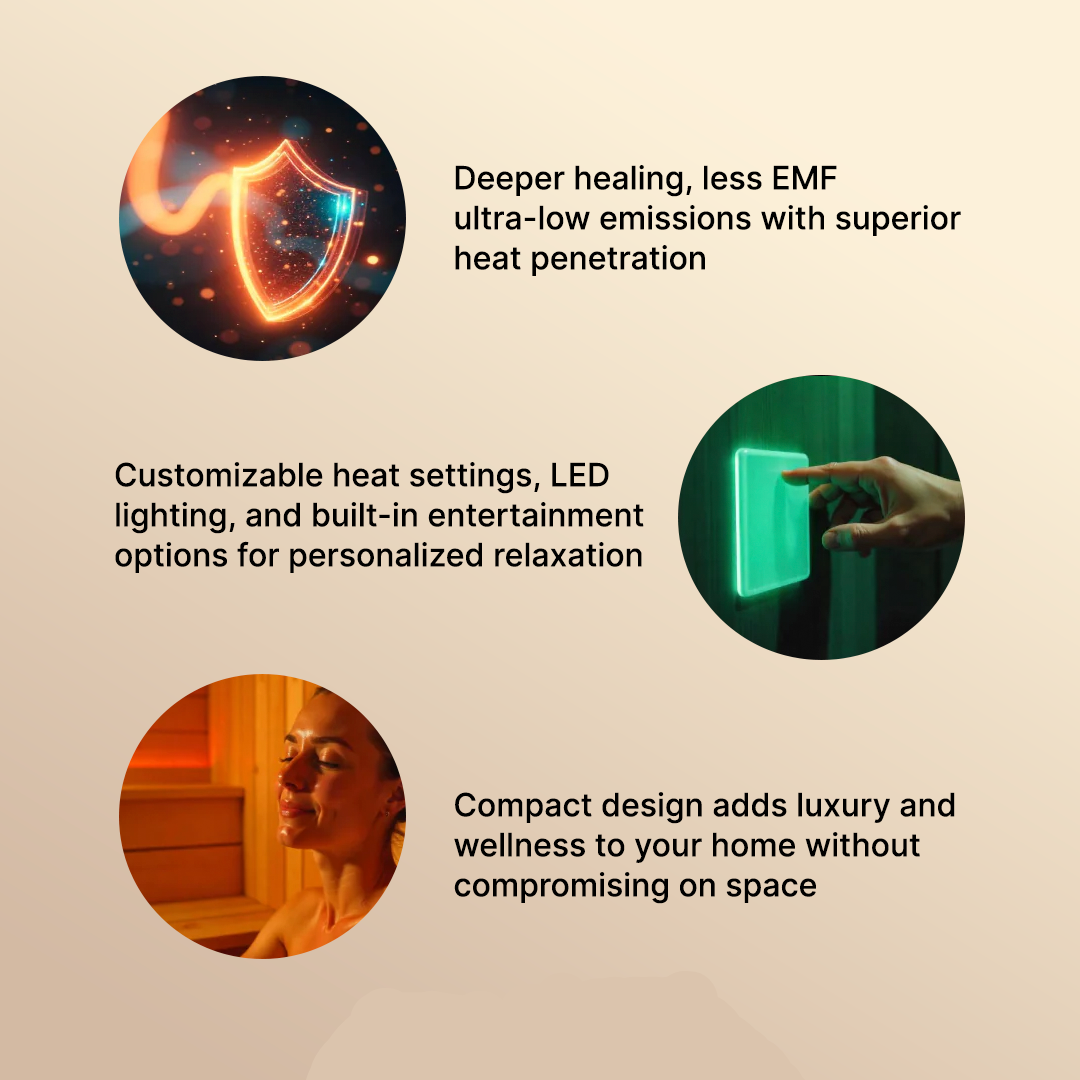 2-person corner infrared sauna Dynamic Heming Elite with ultra low EMF heaters and Canadian Hemlock construction