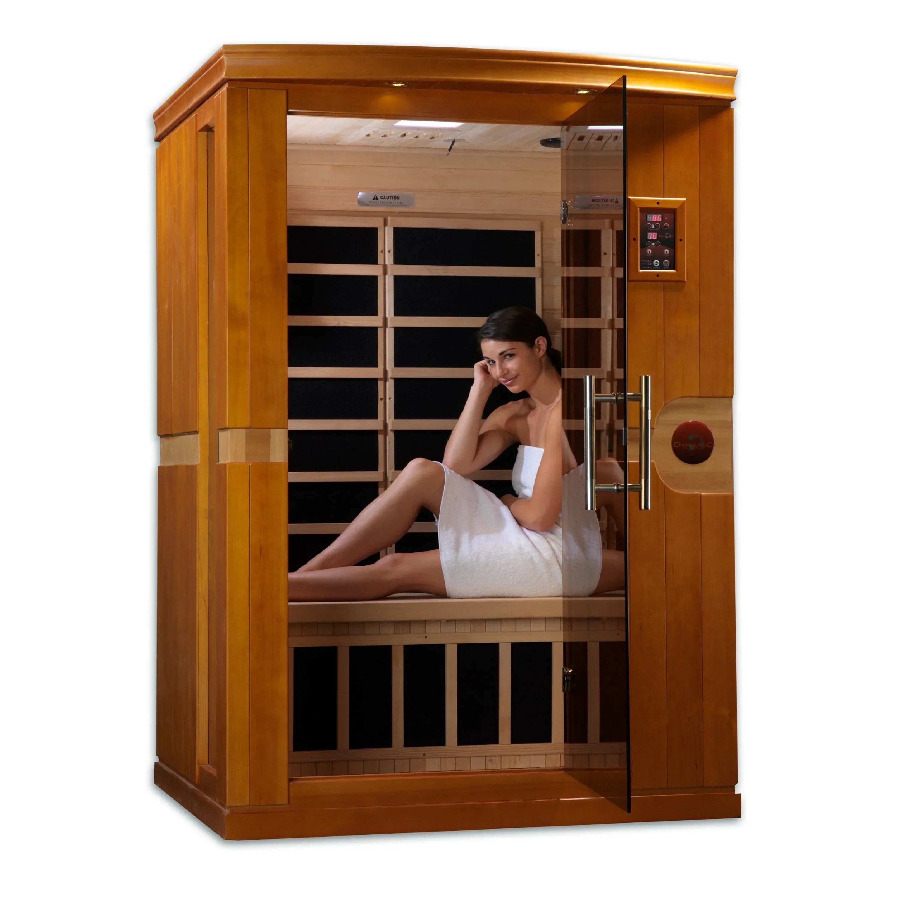 Dynamic Venice Elite 2-Person Ultra Low EMF Infrared Sauna – Hemlock Wood Indoor Sauna