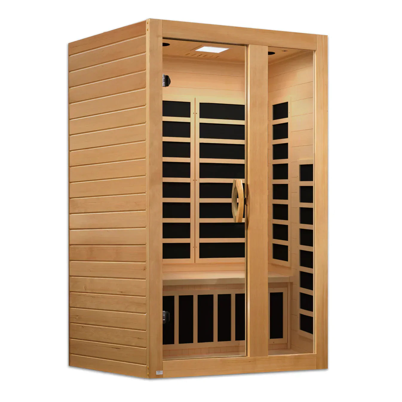 2026 Dynamic “Serena” DYN-6229-01 2-person low EMF FAR infrared sauna with compact modern design, premium wood construction, ergonomic seating, and at-home wellness therapy for relaxation and detox.