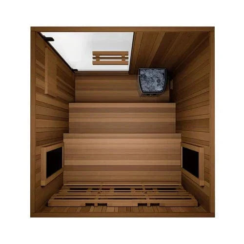 Finnmark Trinity 2 Person Indoor Sauna in Premium Wood Finish