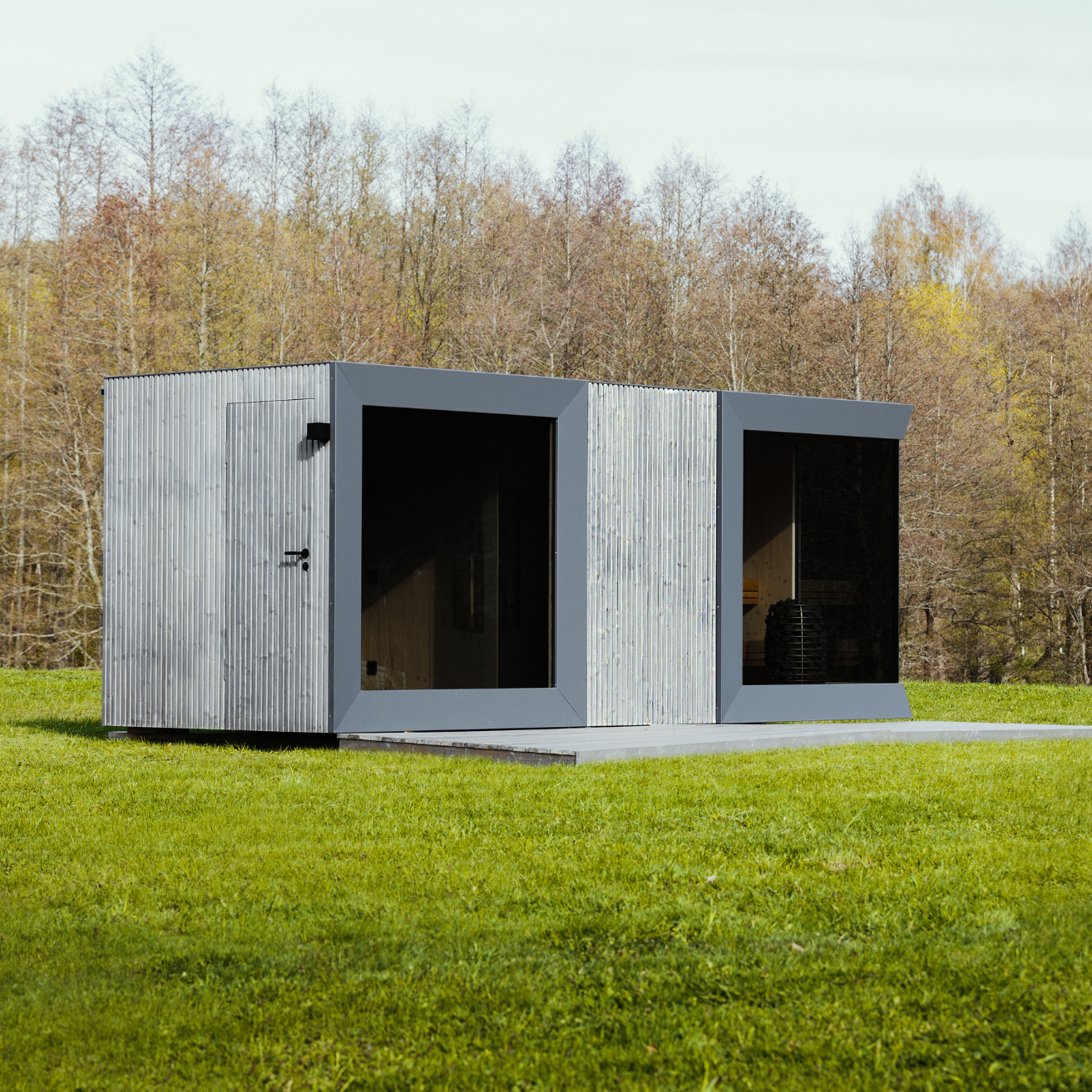 Genevas St. Moritz Outdoor Sauna with Lounge & Shower Cabin