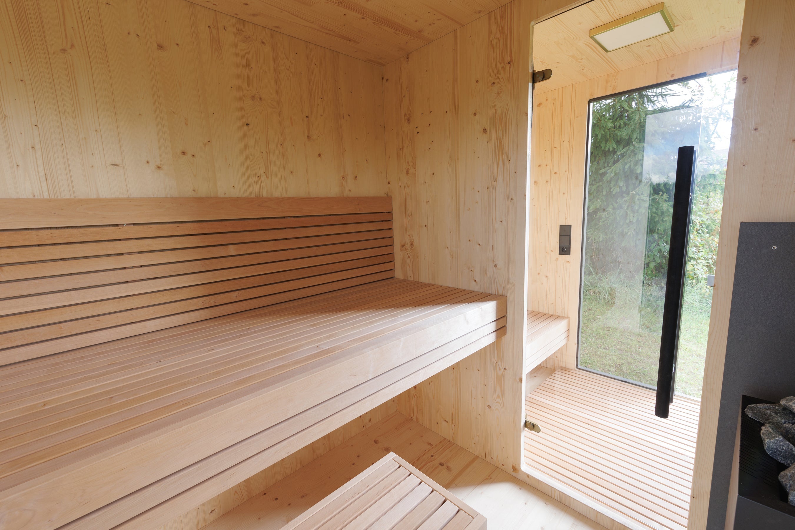 Genevas Zermatt Outdoor Sauna Cabin with Changing Room