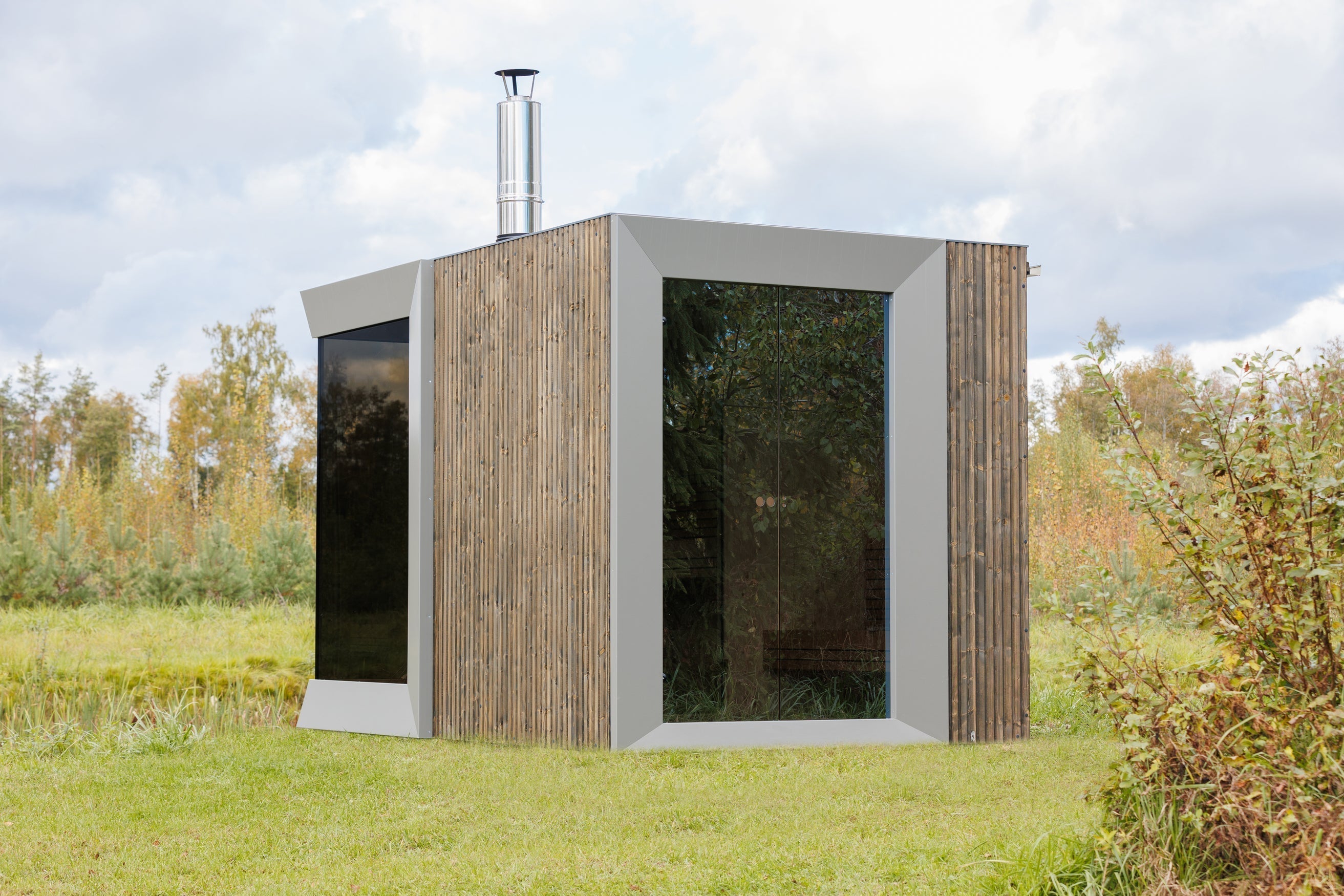 Genevas Zermatt Outdoor Sauna Cabin with Changing Room