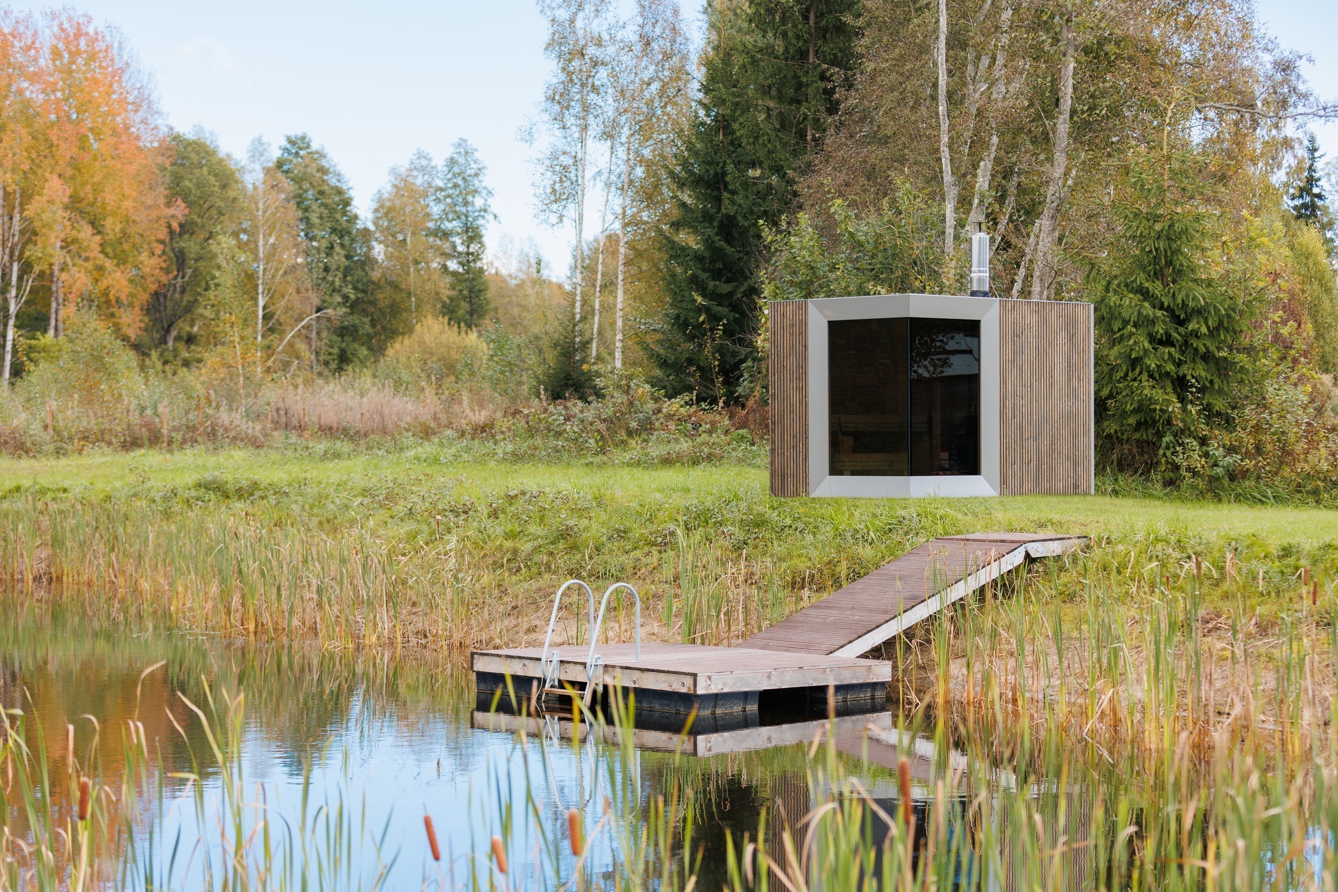 Genevas Zermatt Outdoor Sauna Cabin with Changing Room