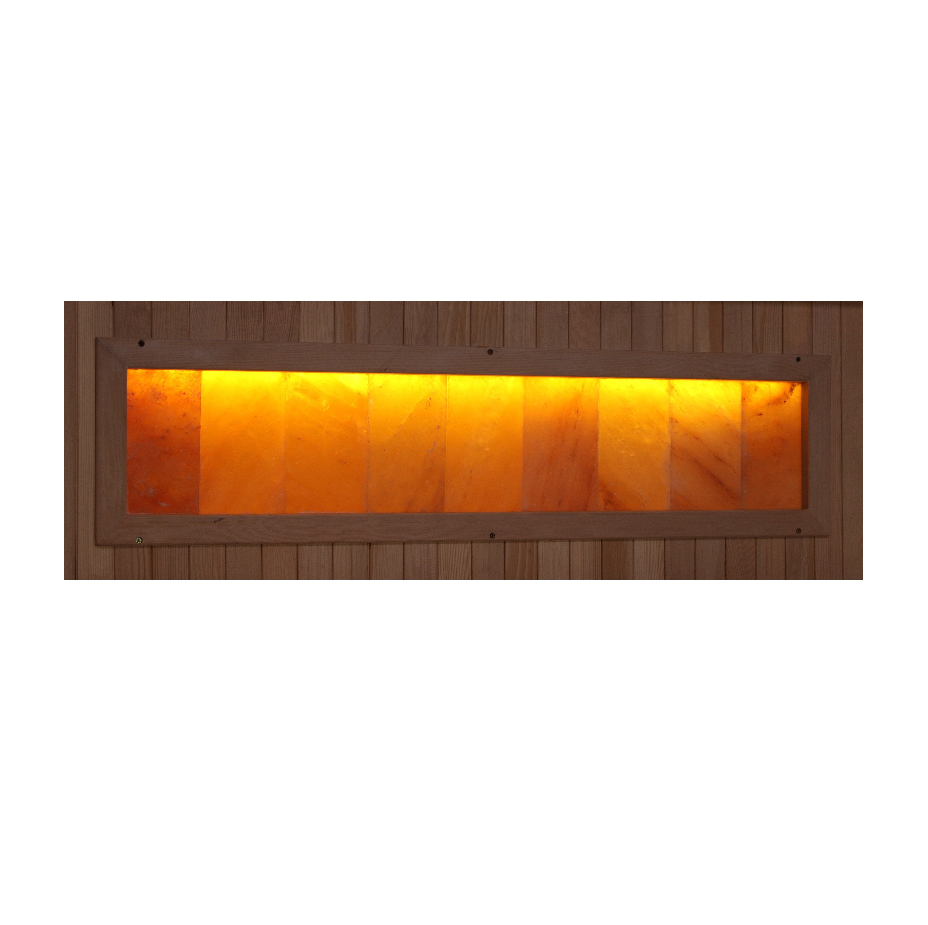 Luxury 6-person home sauna with full spectrum infrared technology, Himalayan salt bars, and Bluetooth music system crafted from natural Canadian hemlock wood