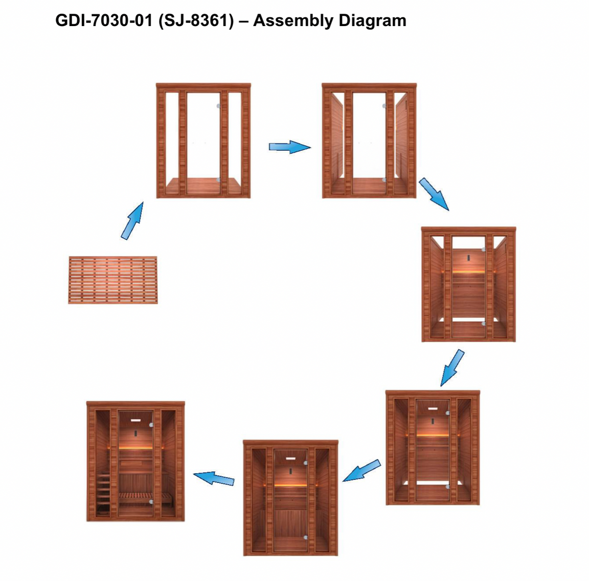 Golden Designs GDI-7060-01 traditional sauna featuring roomy seating for six and authentic steam heat for relaxation and recovery.
