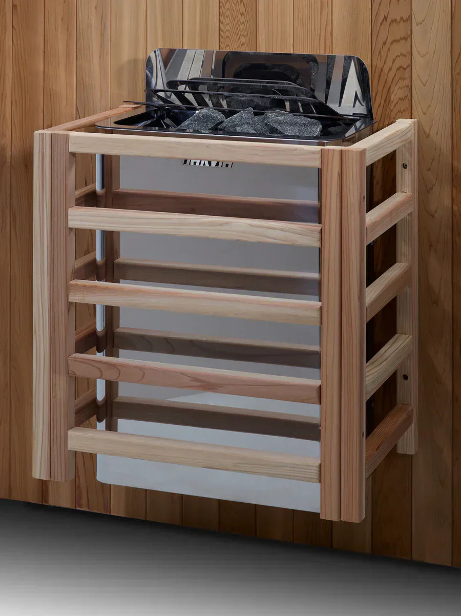 Modern home sauna for 3 people with chromotherapy lighting Bluetooth speakers and premium hybrid heating technology