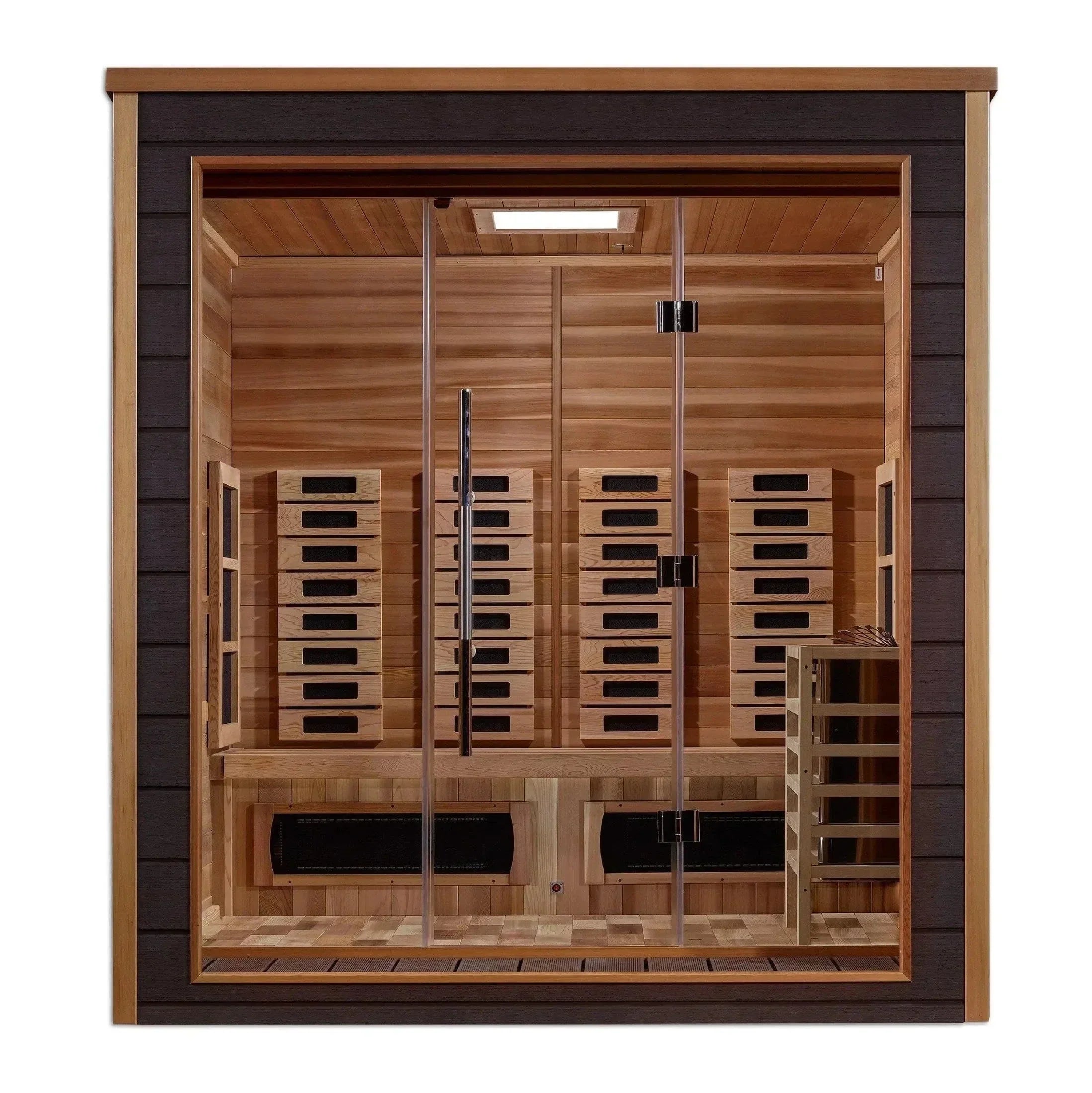 4 Person Hybrid Outdoor Sauna – Golden Designs Visby Full Spectrum Sauna (GDI-8223-01)
