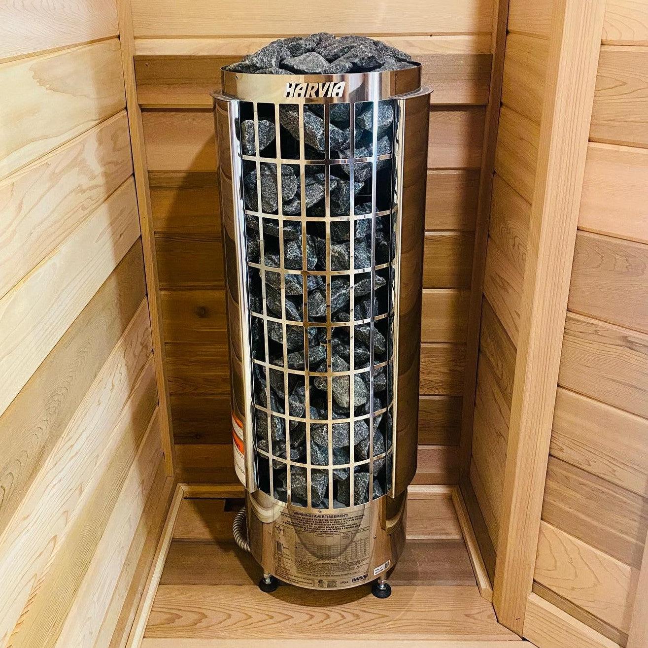 Harvia Cilindro PC110E 10.5kW Sauna Heater Package with Xenio Control & Sauna Stones